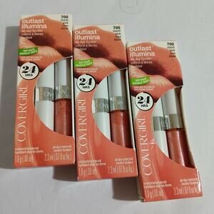 Set of 3 COVERGIRL Outlast Illumina all-day lip cover Starlit Pink (700) 24 hrs